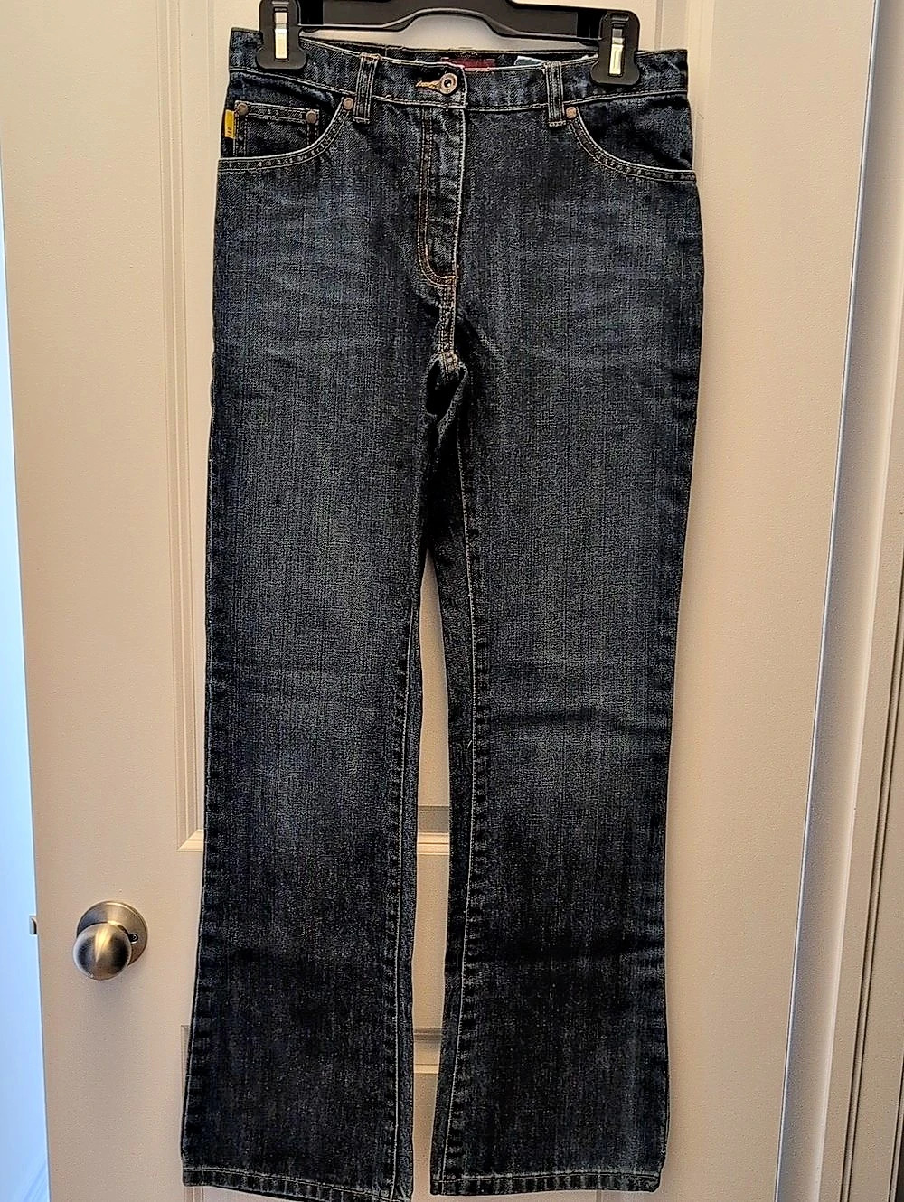 H&M L.O.G.G. Straight Leg Jeans in Blue, Size 13Y+